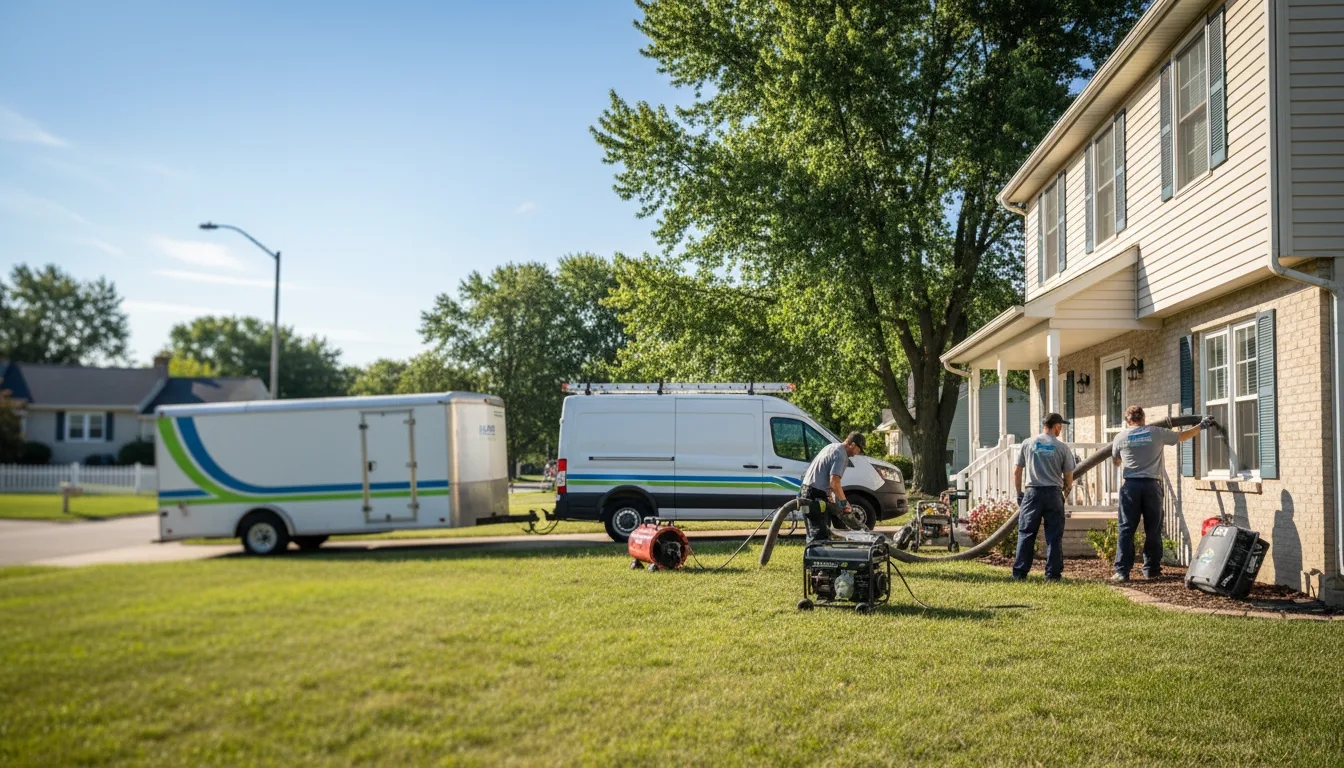 Flooded Basement Restoration And Cleanup With Repair in Fairmount, IL near me